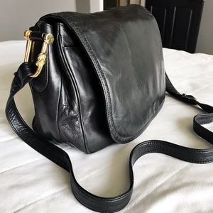 Gorgeous butter soft black leather Ganson purse